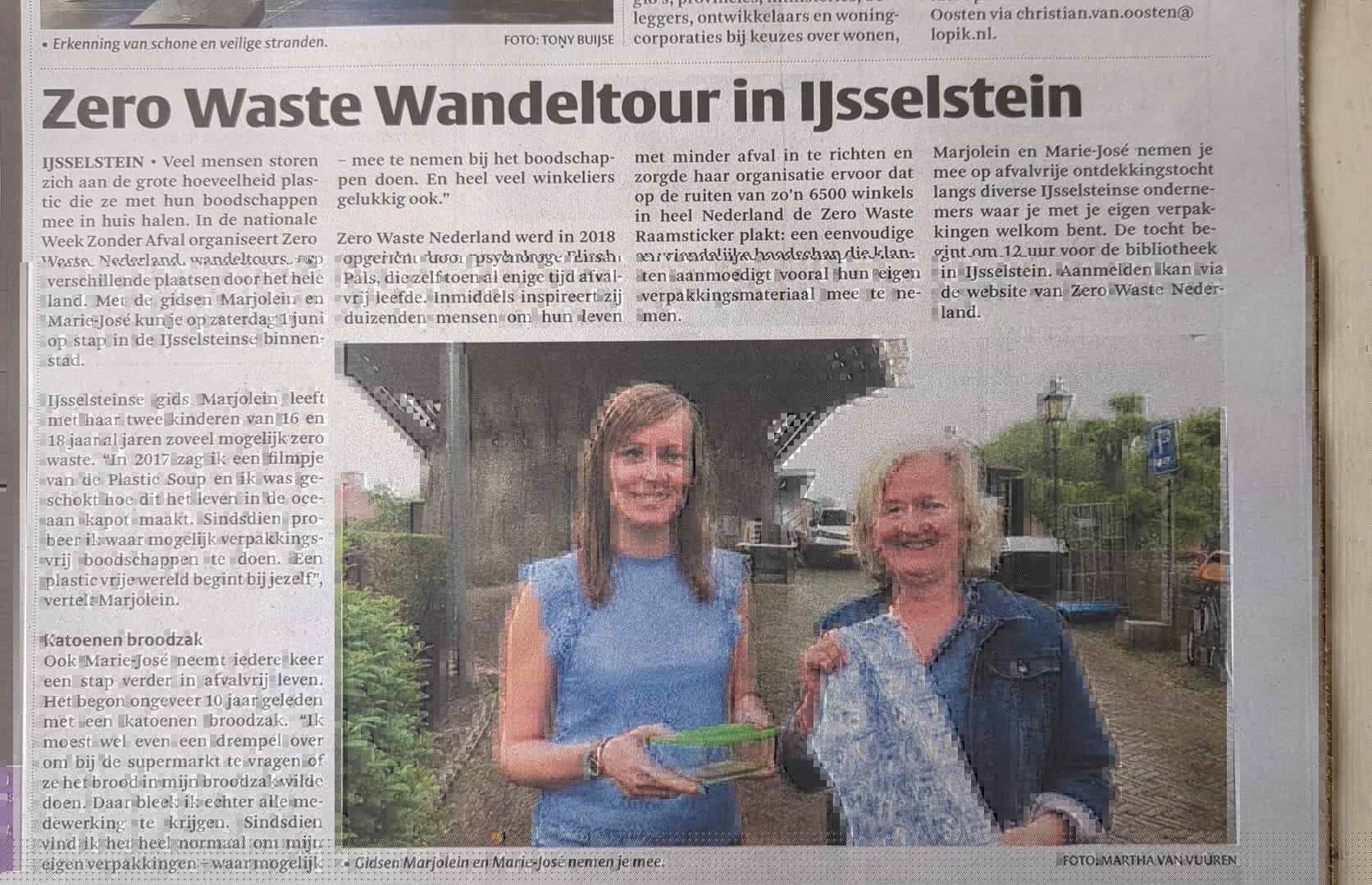 Zero Waste Wandeltour in Zenderstreeknieuws